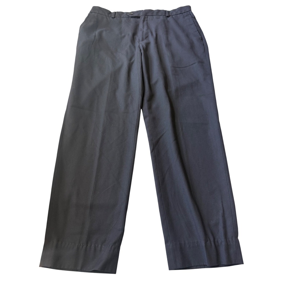 Joseph & Feiss Mens Flat Front Dress Pants Size 34 Navy Casual Comfort Office